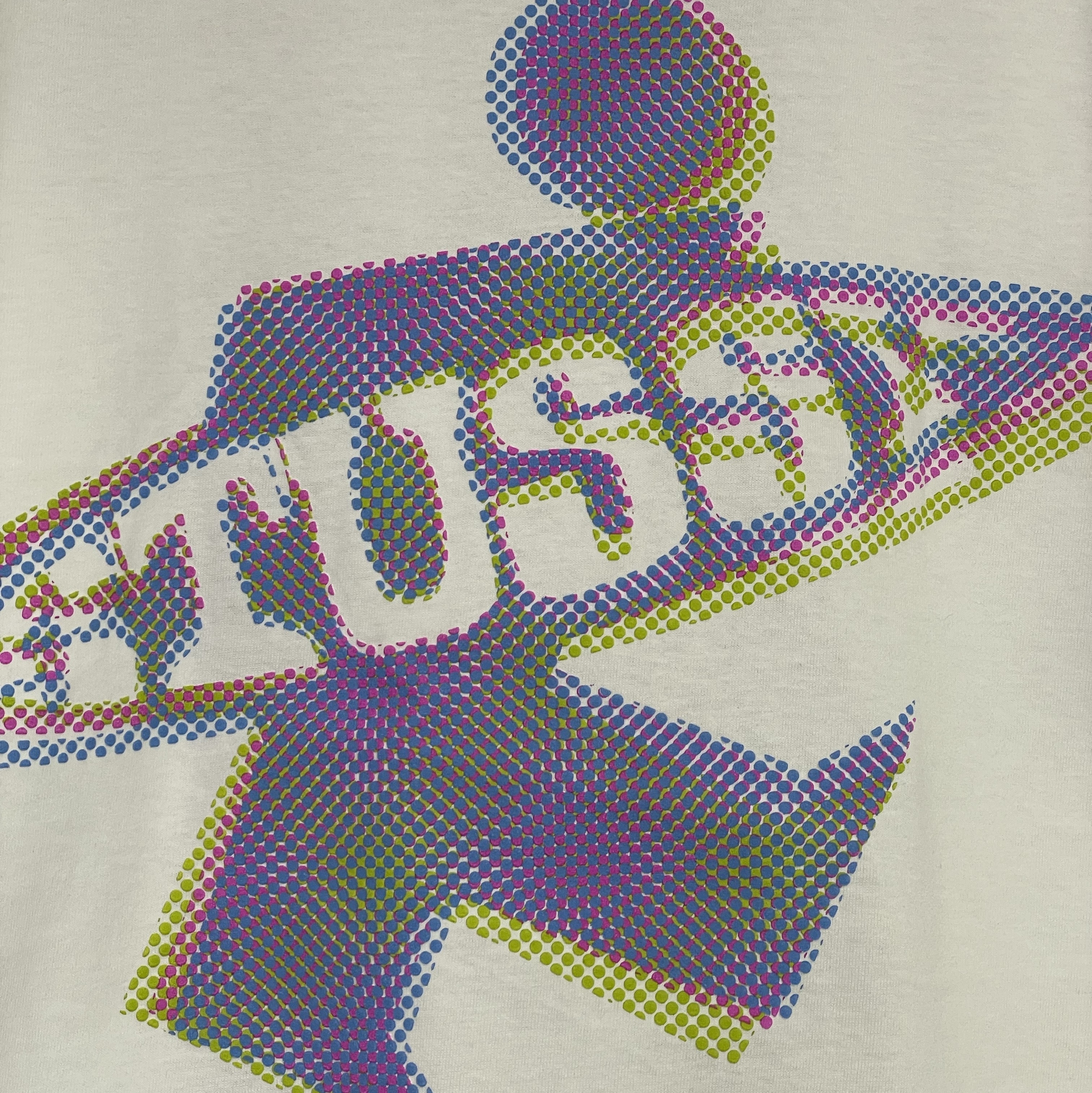 Stussy Dot Surf Puff Print T-Shirt White, Stussy Dot Surf Puff Print T-Shirt Ash Heather 착용 스타일 - 1