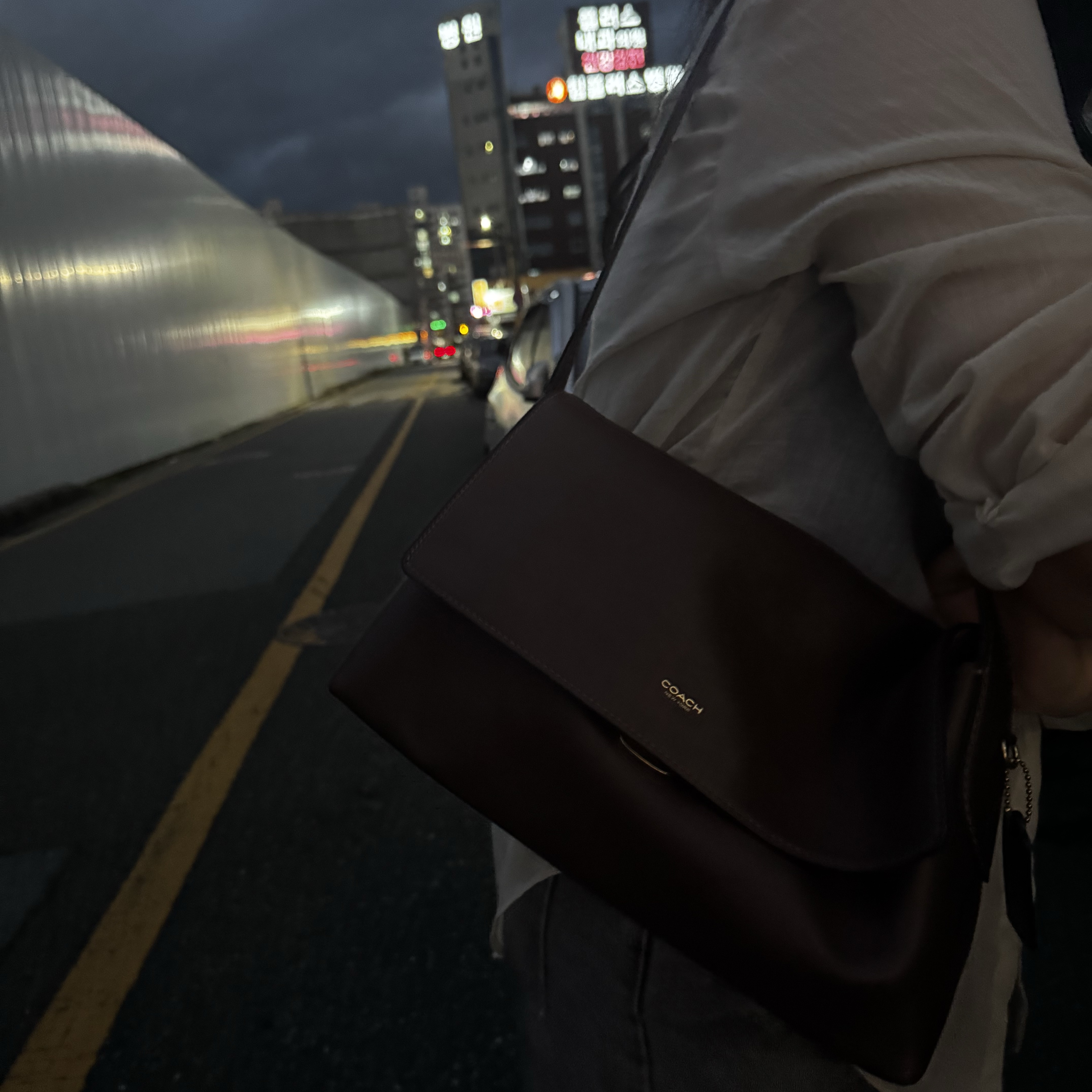 Coach Shoulder Bag 30 Maple 착용 스타일