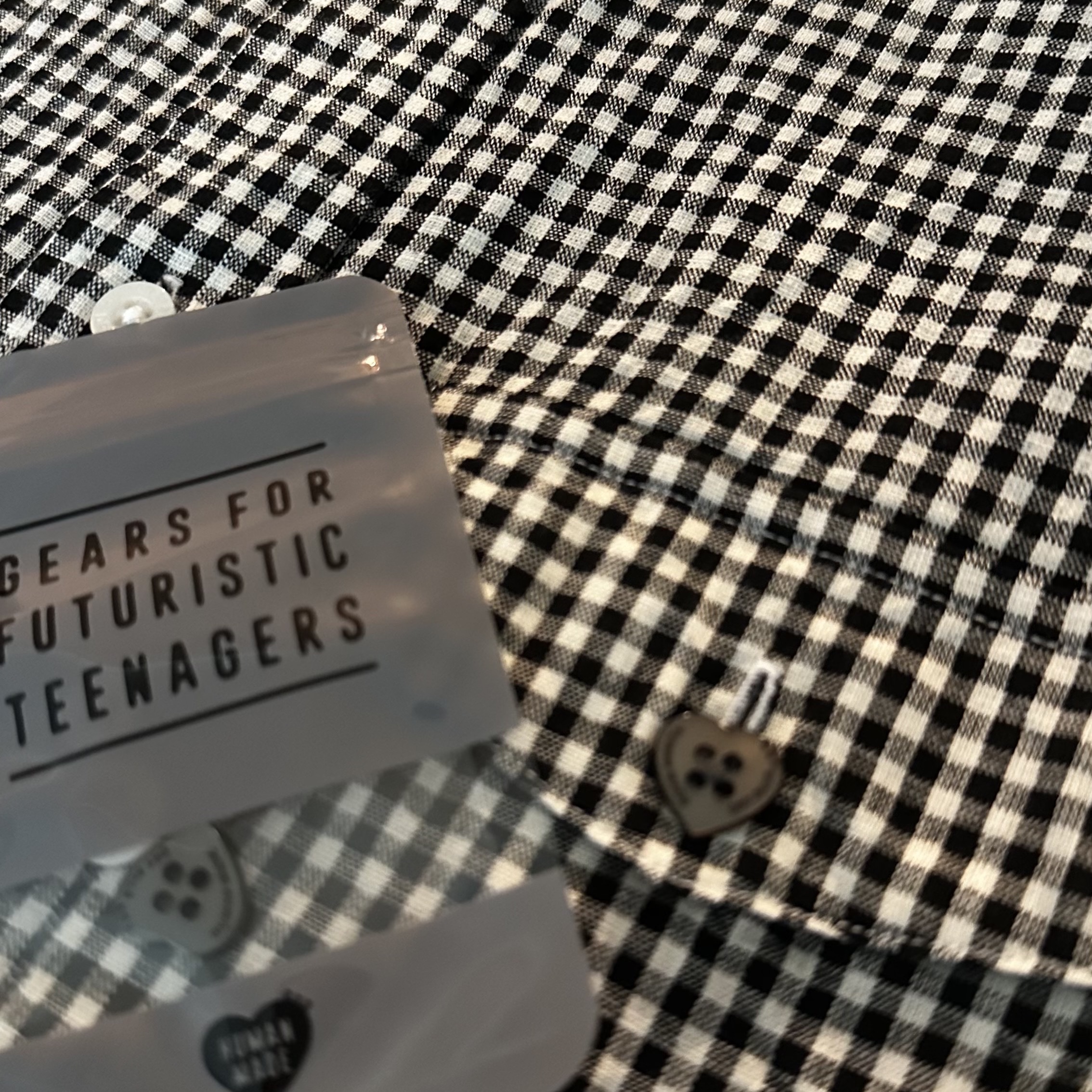 Human Made Check B.D S/S Shirt Black 착용 스타일 - 3