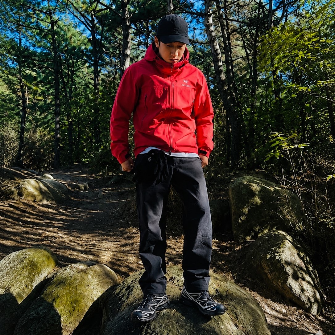 Arc'teryx Beta AR Jacket Heritage, Salomon XT-6 GTX Black Silver 착용 스타일