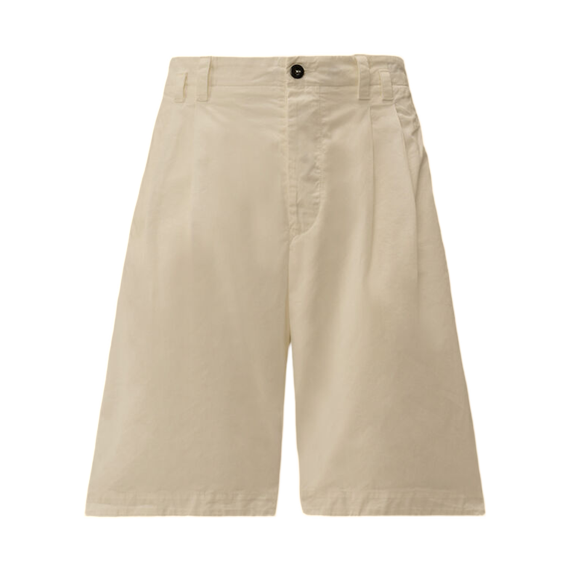 20CMBE246A110340O103 C.P. Company Cotton Gabardine Loose Pinces Shorts Gauze White - 26SS