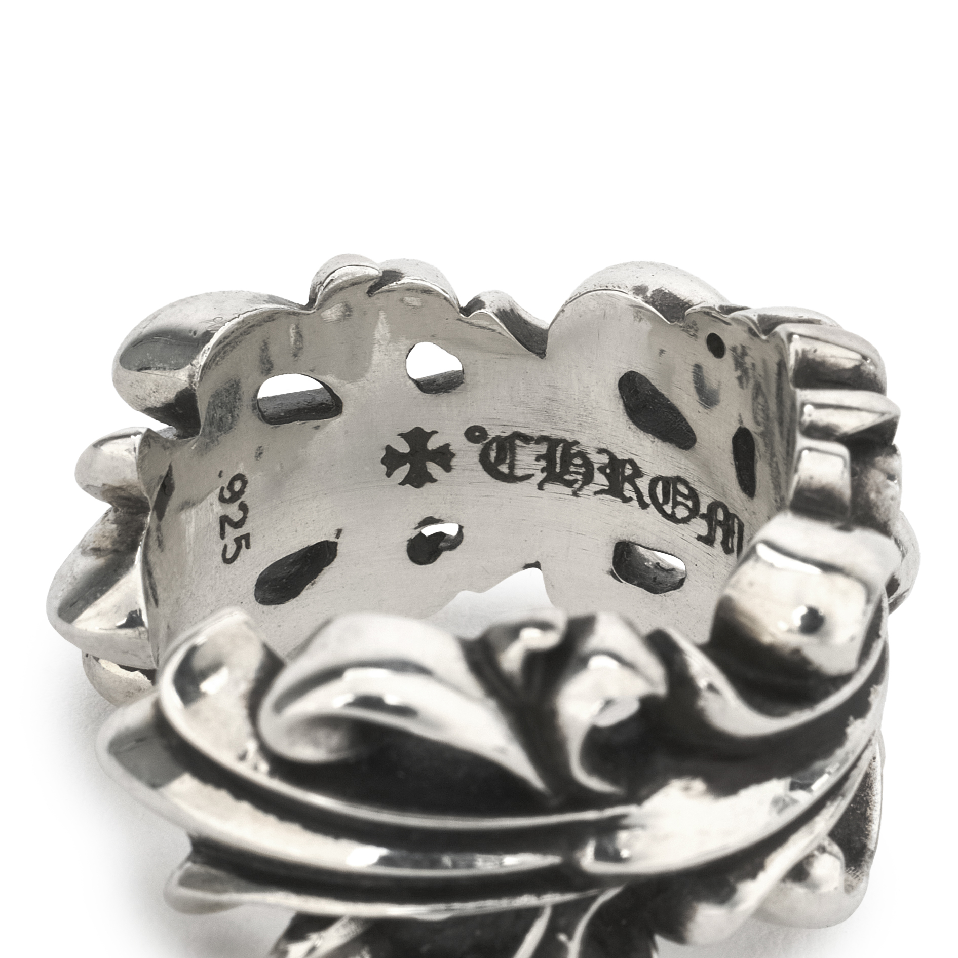 크롬하츠 더블 플로럴 크로스 링 실버(Chrome Hearts Double Floral Cross Ring Silver) - 5