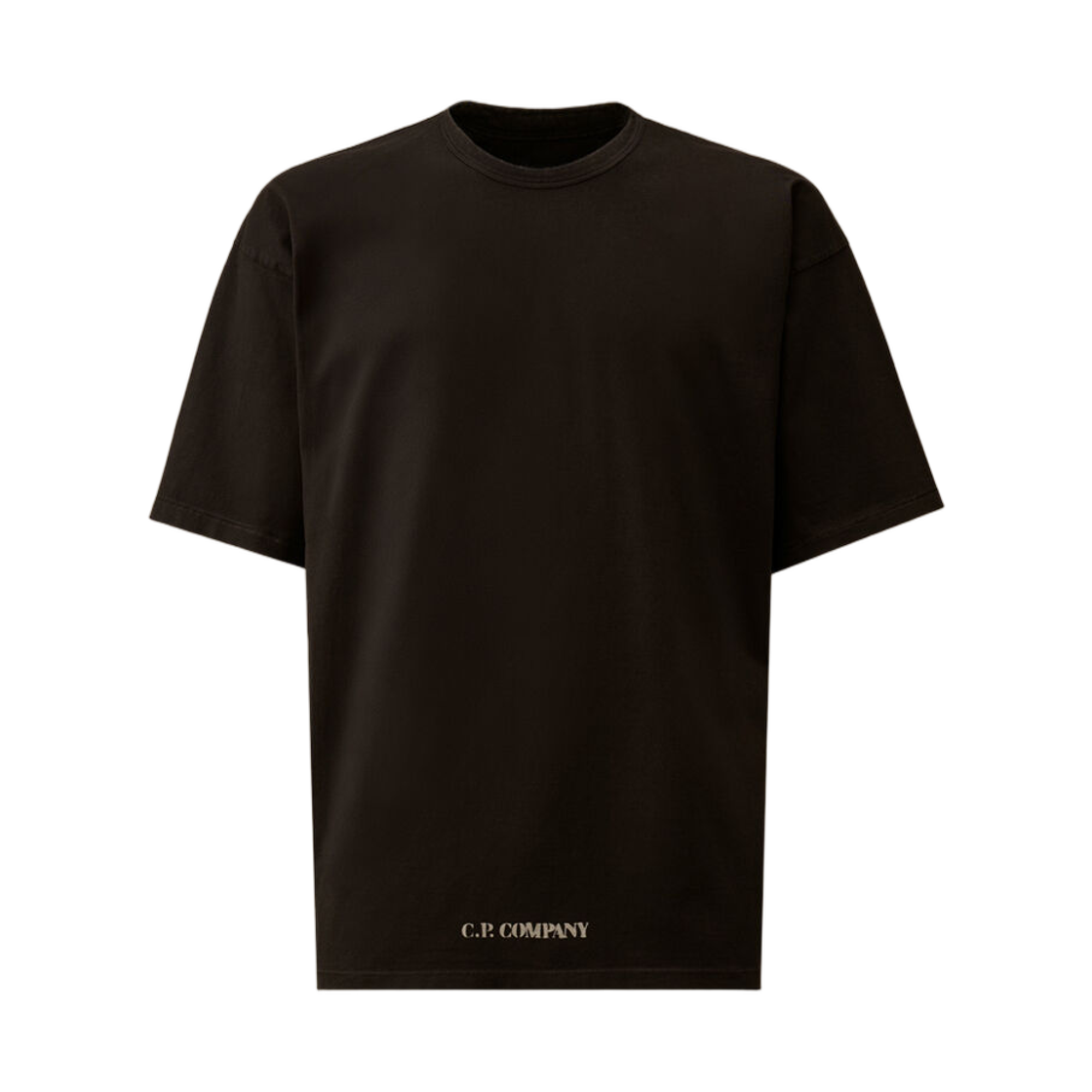 20CMTS213A006057O999 C.P. Company 1020 Jersey Short Sleeve Stencil T-Shirt Black - 26SS