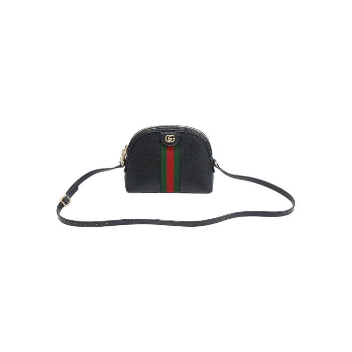 구찌 499621 GG 블랙 레더 WEB 오피디아 숄더백(Gucci 499621 GG Black Leather Web Ophidia Shoulder Bag) - 1