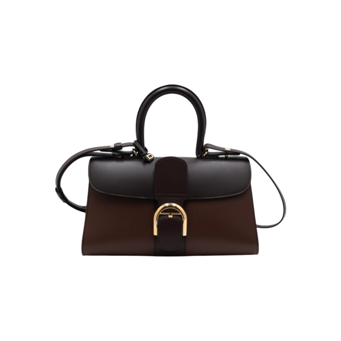 IT3DUU7AL2K3 Delvaux Brillant PM East-West Calfskin Tote & Shoulder Bag