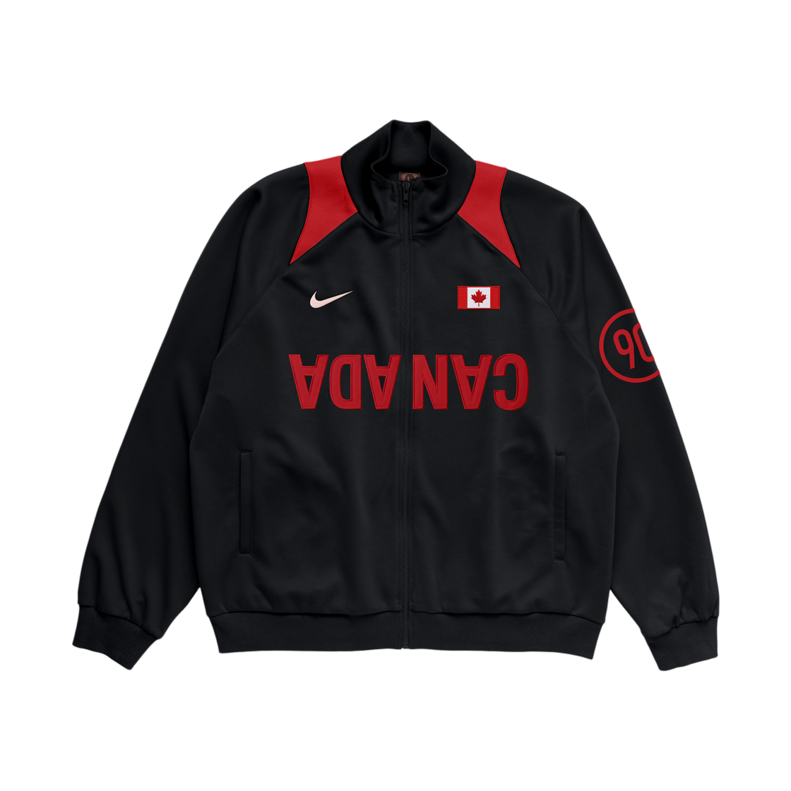 - Nike x Travis Scott Cactus Jack Canada Total 90 Anthem Jacket Black Red