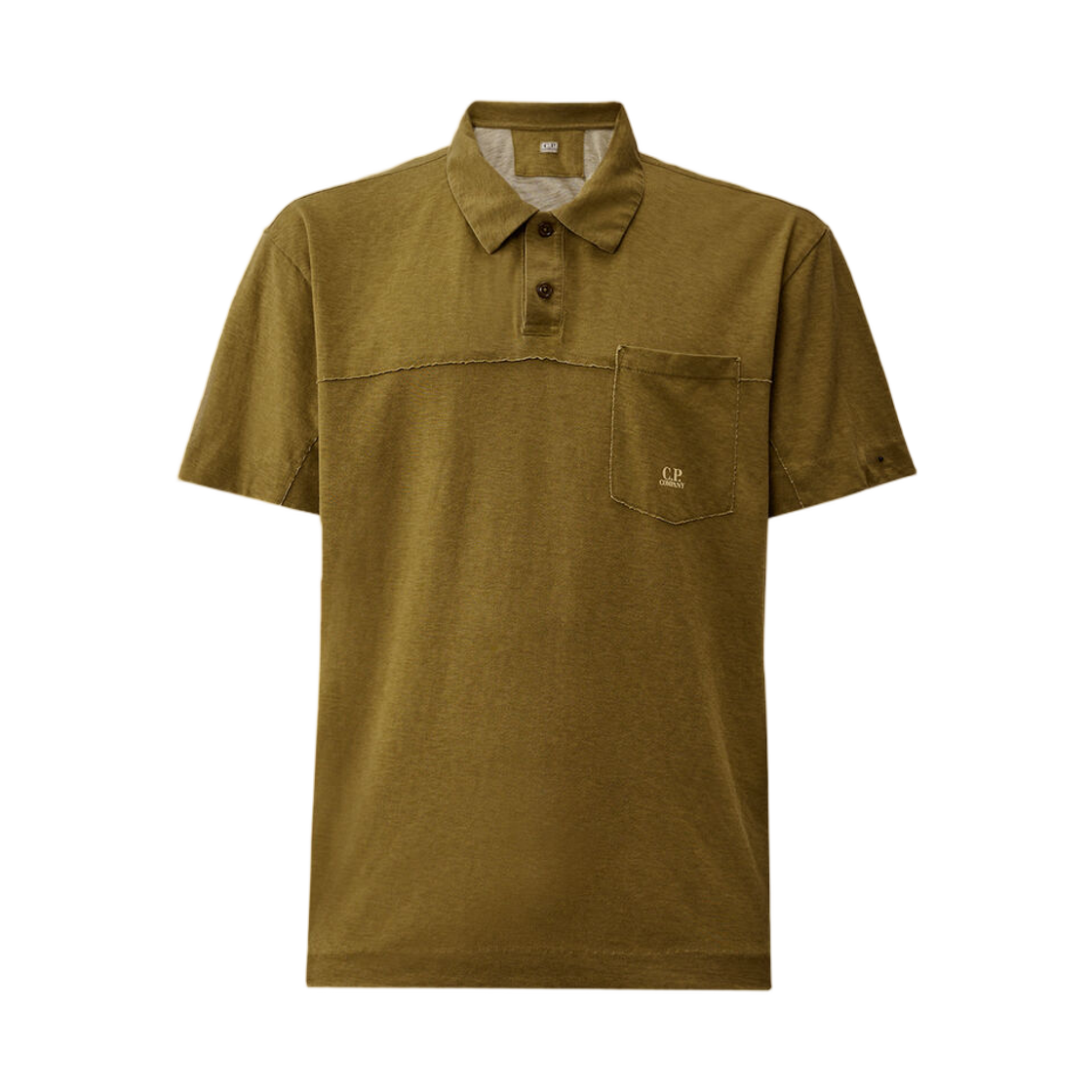 20CMPL201A110643P644 C.P. Company 20/1 Jersey Plated Polo Dried Herb Green - 26SS
