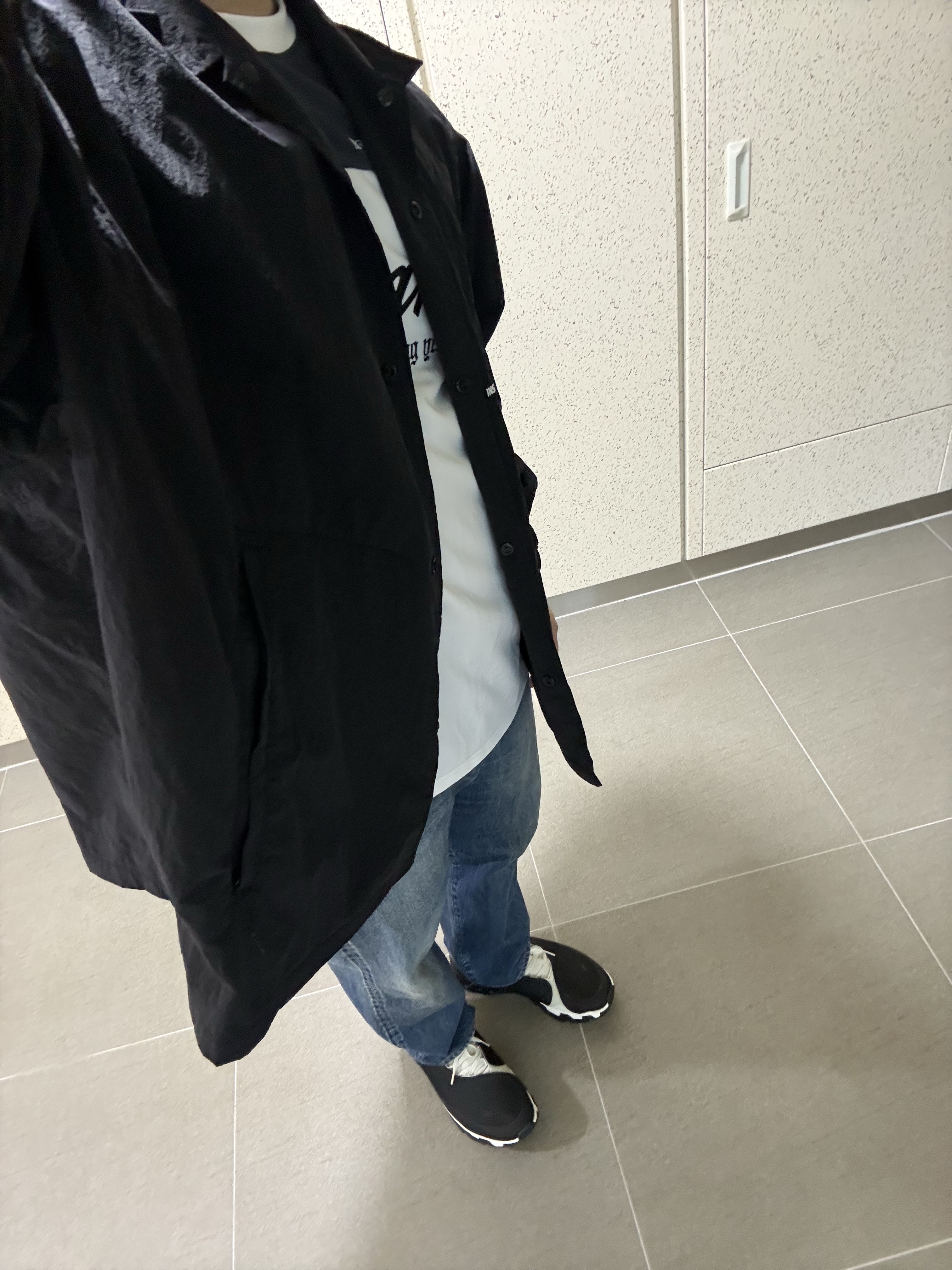 On Running x Post Archive Faction (Paf) Cloudmonster Hyper Black 착용 스타일 - 2