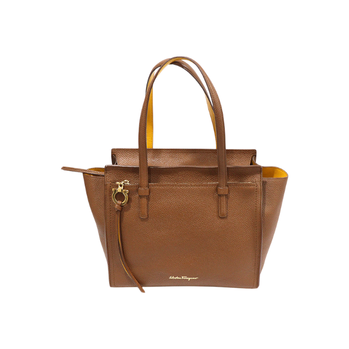 ITVV5LLNS9BN Ferragamo 21 F216 Brown Calfskin Amy Medium Shoulder Bag