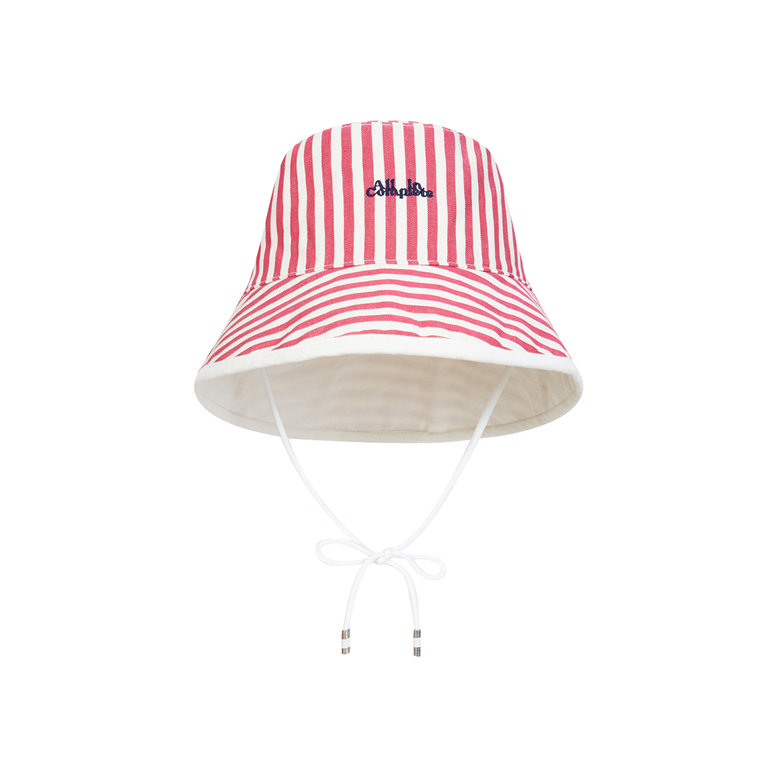 올인컴플리트 리버시블 스트라이프 와이드 버킷햇 레드(Allincomplete Reversible Stripe Wide Bucket Hat Red)