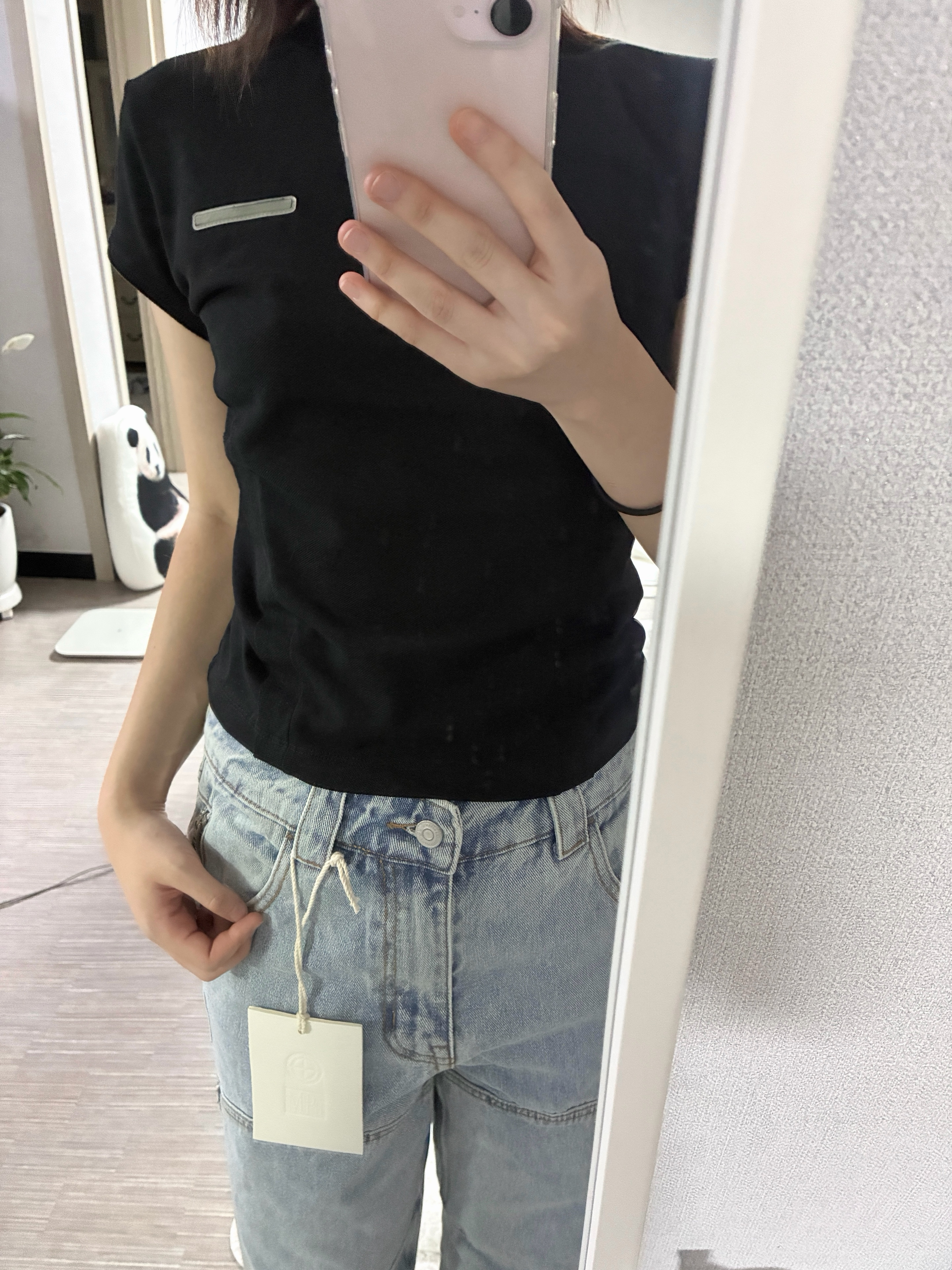 Plastic Product MPa Calf Pocket Pants Steel Blue 착용 스타일 - 2