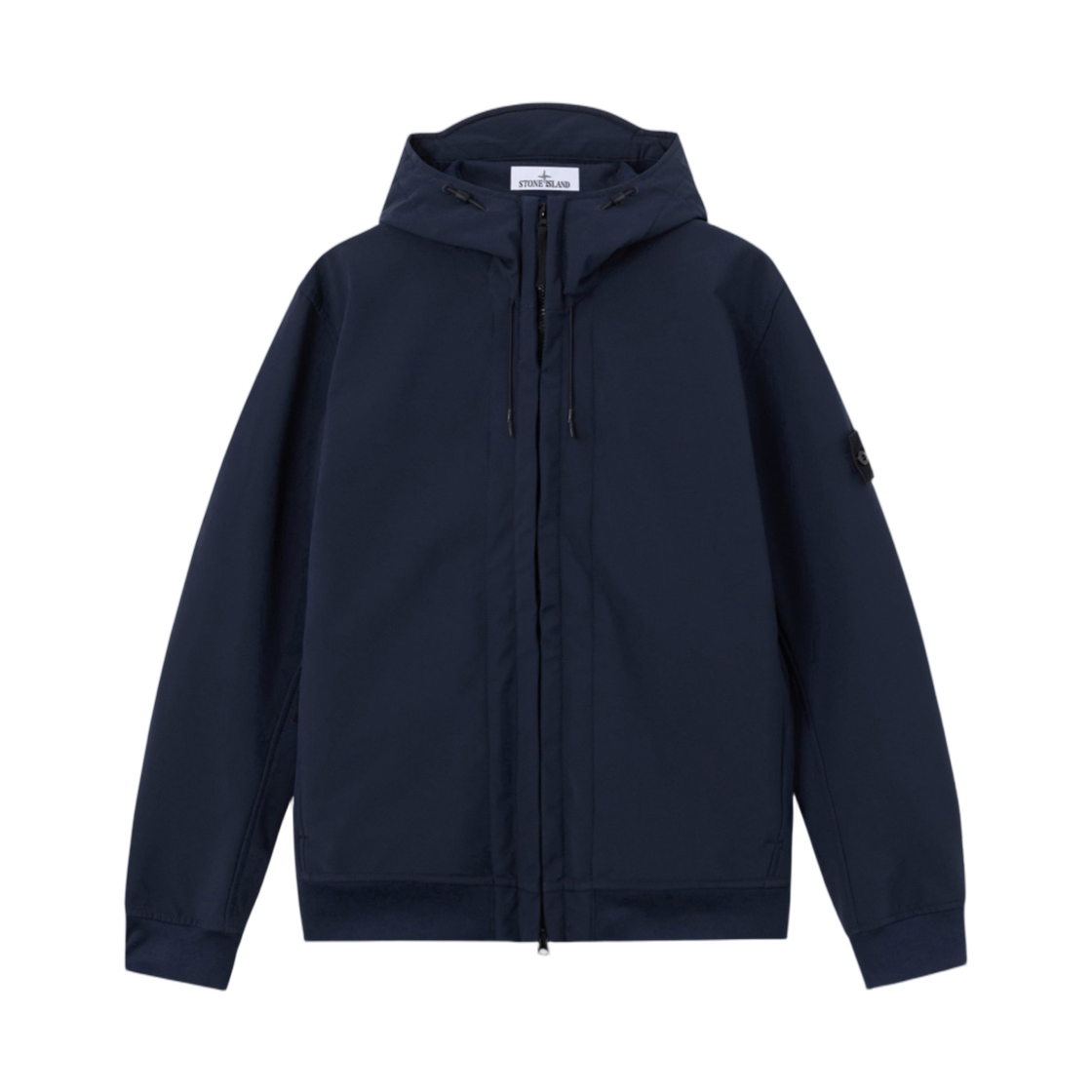 L2S15Q1000-04S0B22-V0020 Stone Island Q100004 Soft Shell-R_E.Dye Technology Hooded Jacket with Wind- And Water-Resistant Membrane Navy Blue - 26FW