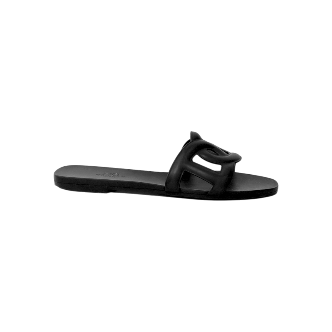 ITWTTESB4EGF Hermes Black Aloha Sandals C-C62503