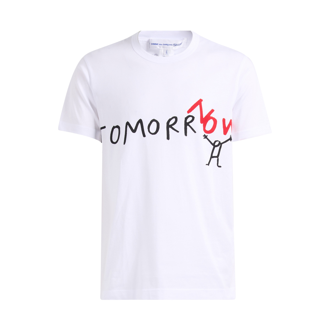 꼼데가르송 셔츠 코튼 티셔츠 화이트(Comme des Garcons Shirt Cotton T-Shirt White)