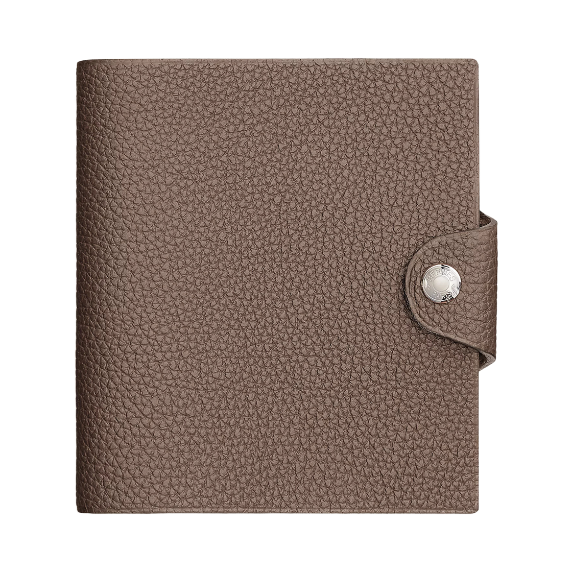 H046000CK18 Hermes Ulysse Mini Notebook Cover Togo & Palladium Etoupe