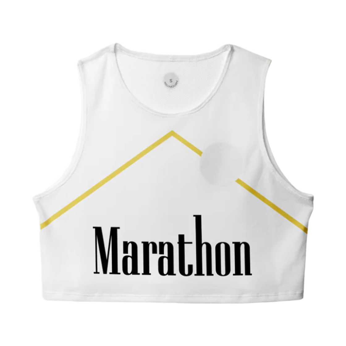 (W) 파티시페이션 마라톤 라이트 크롭 싱글렛 화이트((W) Participation Marathon Light Crop Singlet White) - 1