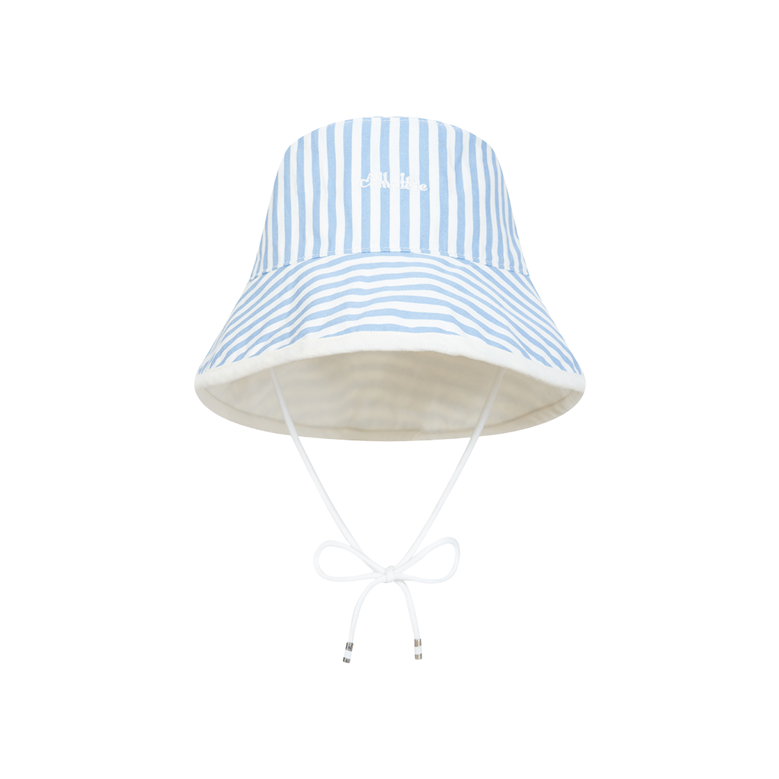 올인컴플리트 리버시블 스트라이프 와이드 버킷햇 스카이 블루(Allincomplete Reversible Stripe Wide Bucket Hat Sky Blue)