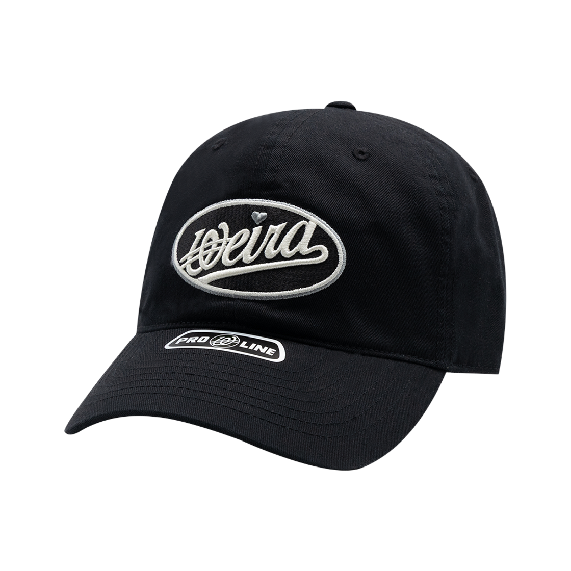 위얼드월드 써클로고 와펜 볼캡 블랙(Weird World Circle Logo Wappen Ball Cap Black)