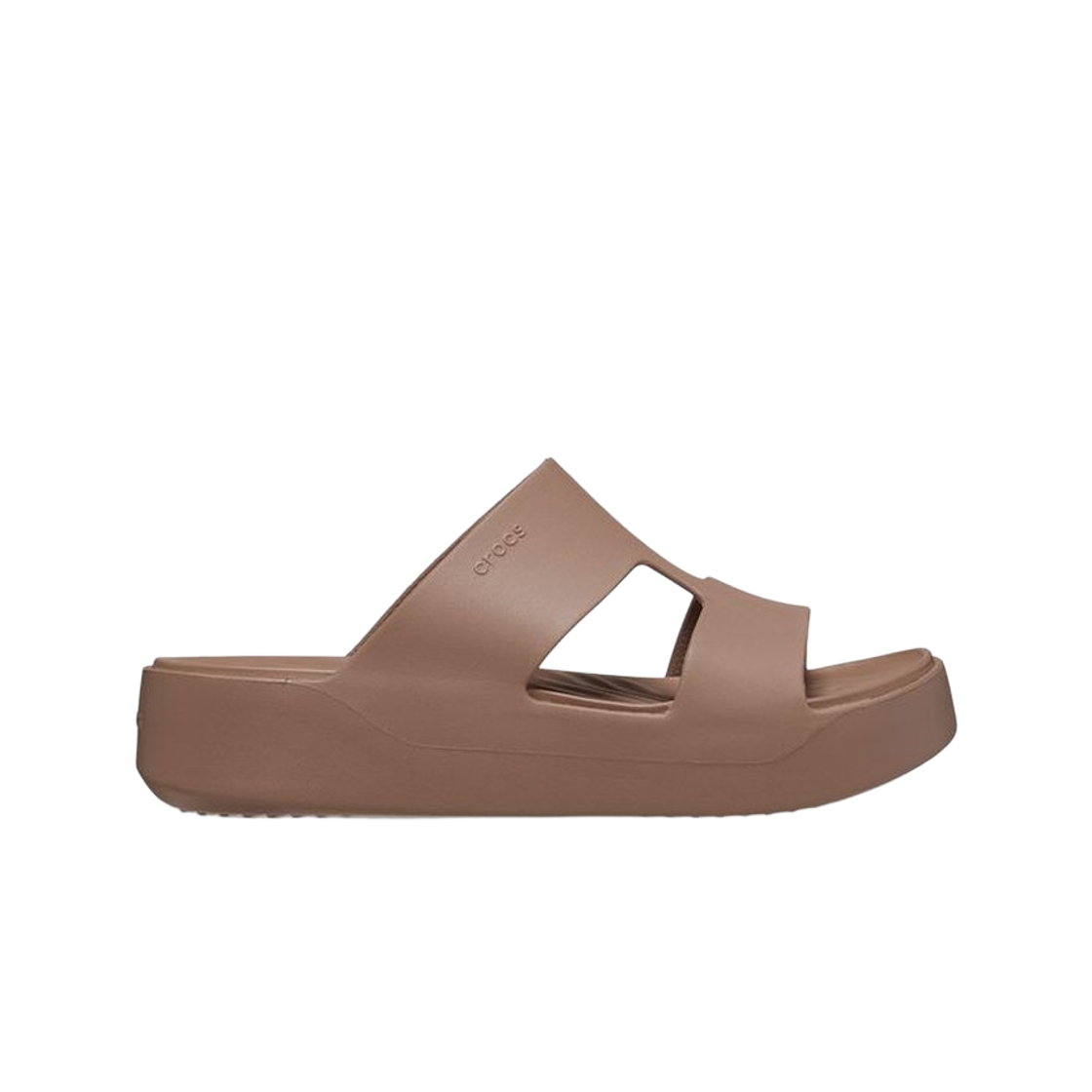 209409-2Q9 (W) Crocs Getaway Platform H-Strap Latte