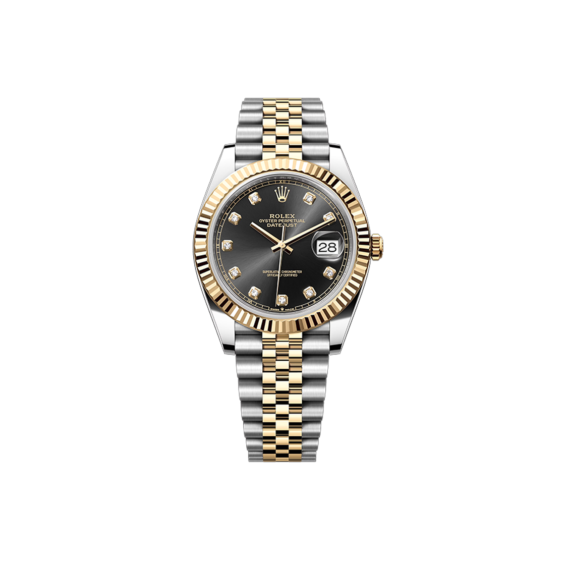ITP9J3HM4A97 Rolex Datejust 126333 Black 10P Jubilee No. 8130