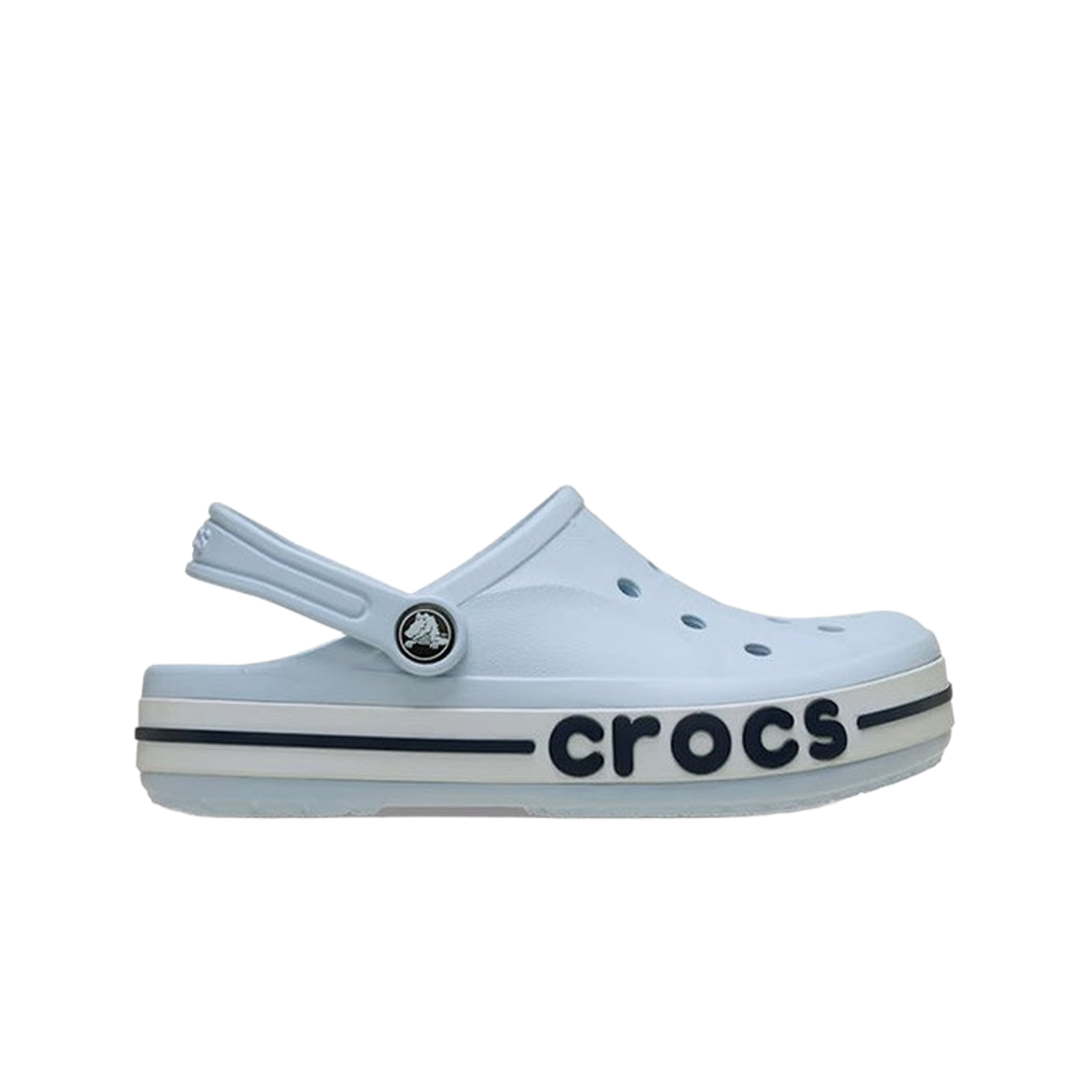 207019-4JQ (Kids) Crocs Bayaband Clog Mineral Blue