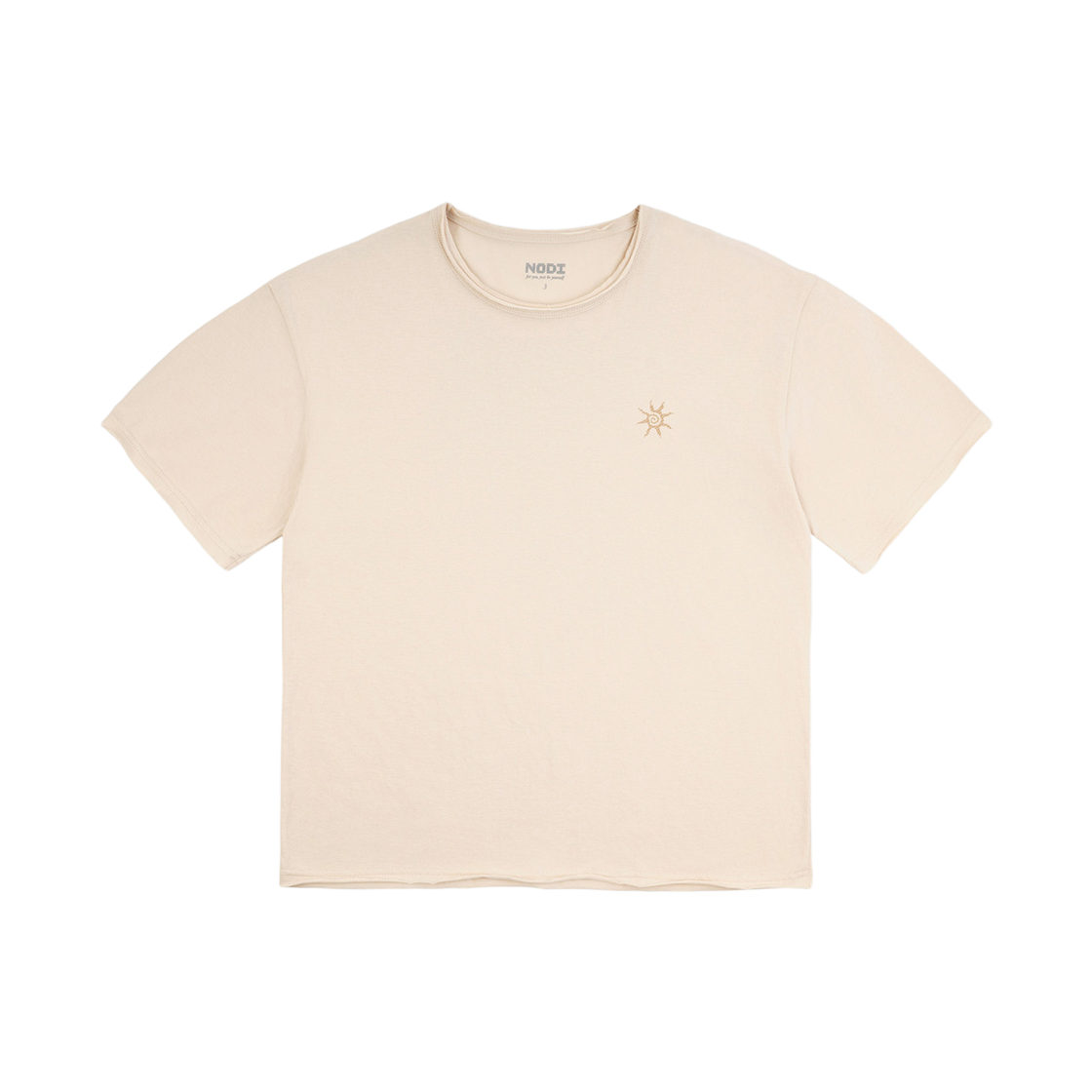 노디 코튼 30수 라운드 넥 크롭 티 바닐라(NODI Cotton 30S Round Neck Crop Tee Vanilla)