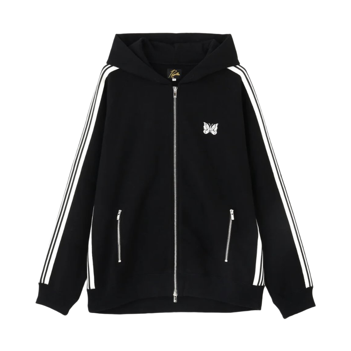 SX1529 Needles x  LHP Zip Track Hoodie Cotton Jersey Black - LHP Exclusive