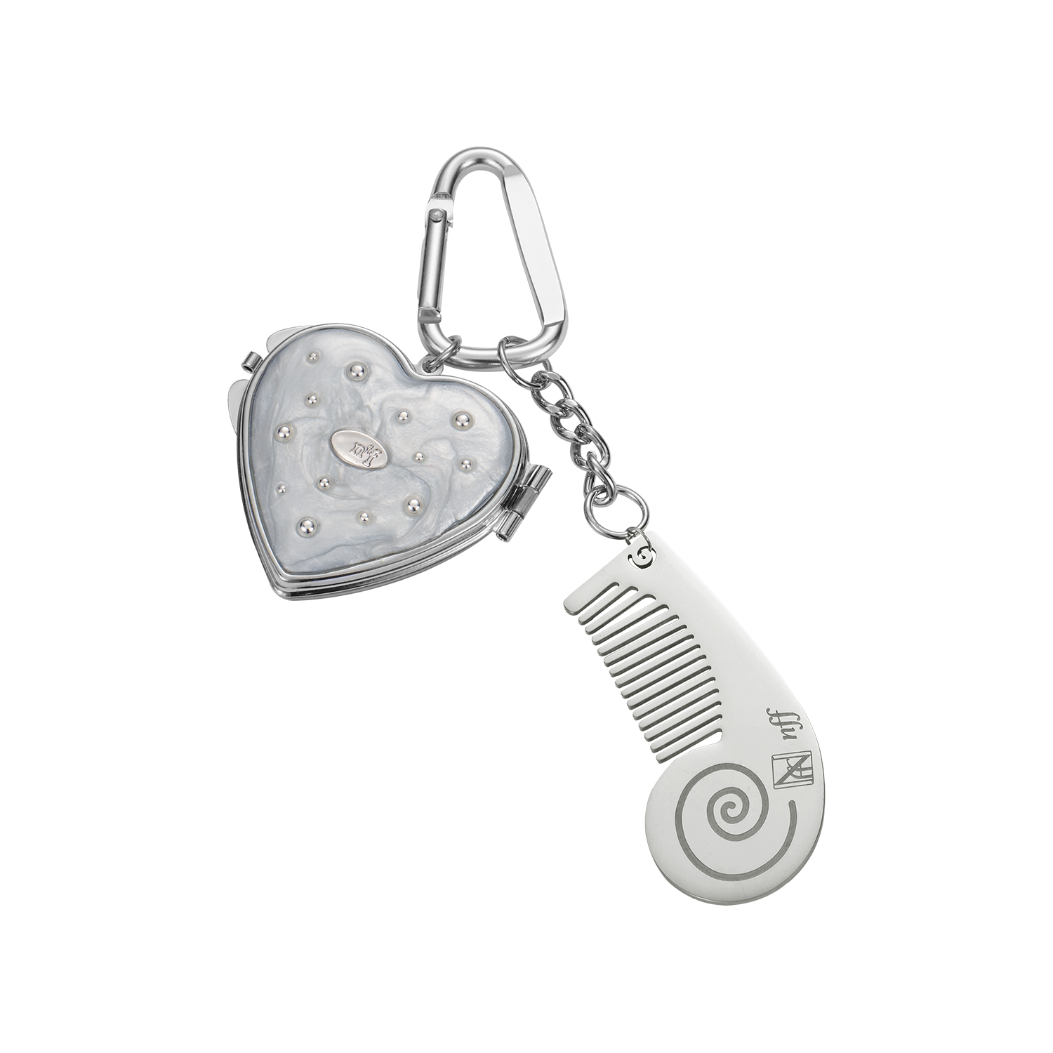 엔프프 다이빙 하트 미러 키링 실버(Nff Diving Heart Mirror Keyring Silver) - 2
