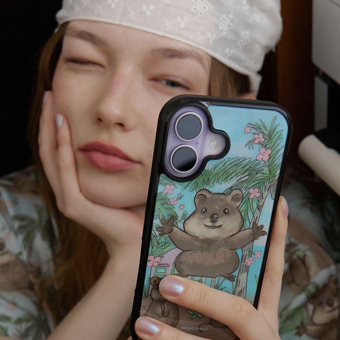 뮤즈무드 쿼카 데이 에폭시 휴대폰 케이스(Musemood Quokka Day Epoxy Phone Case) - 2