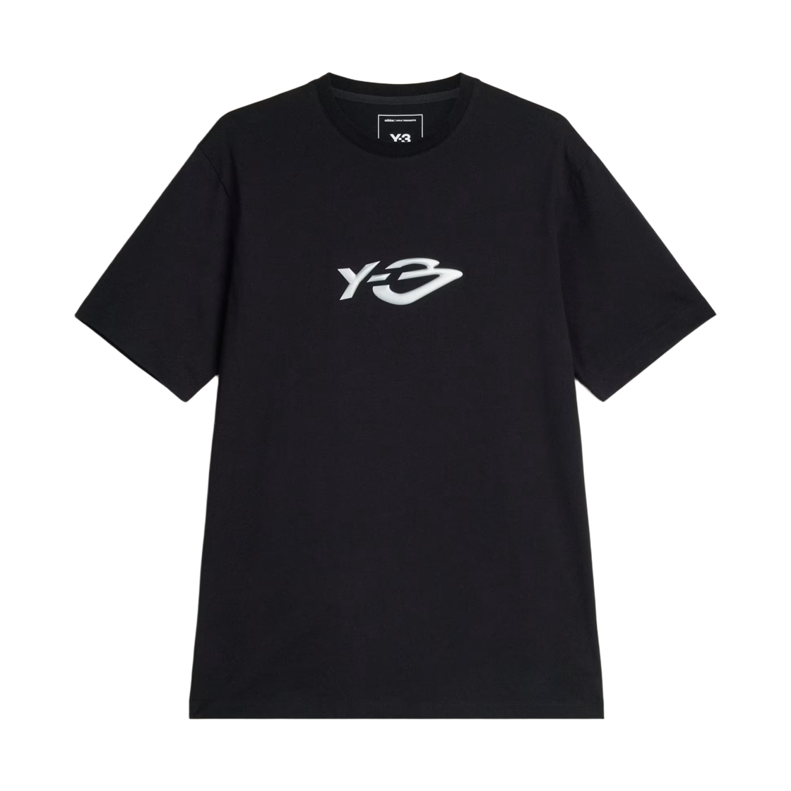 KQ8579 Y-3 Liquid Logo Short Sleeve T-Shirt Black