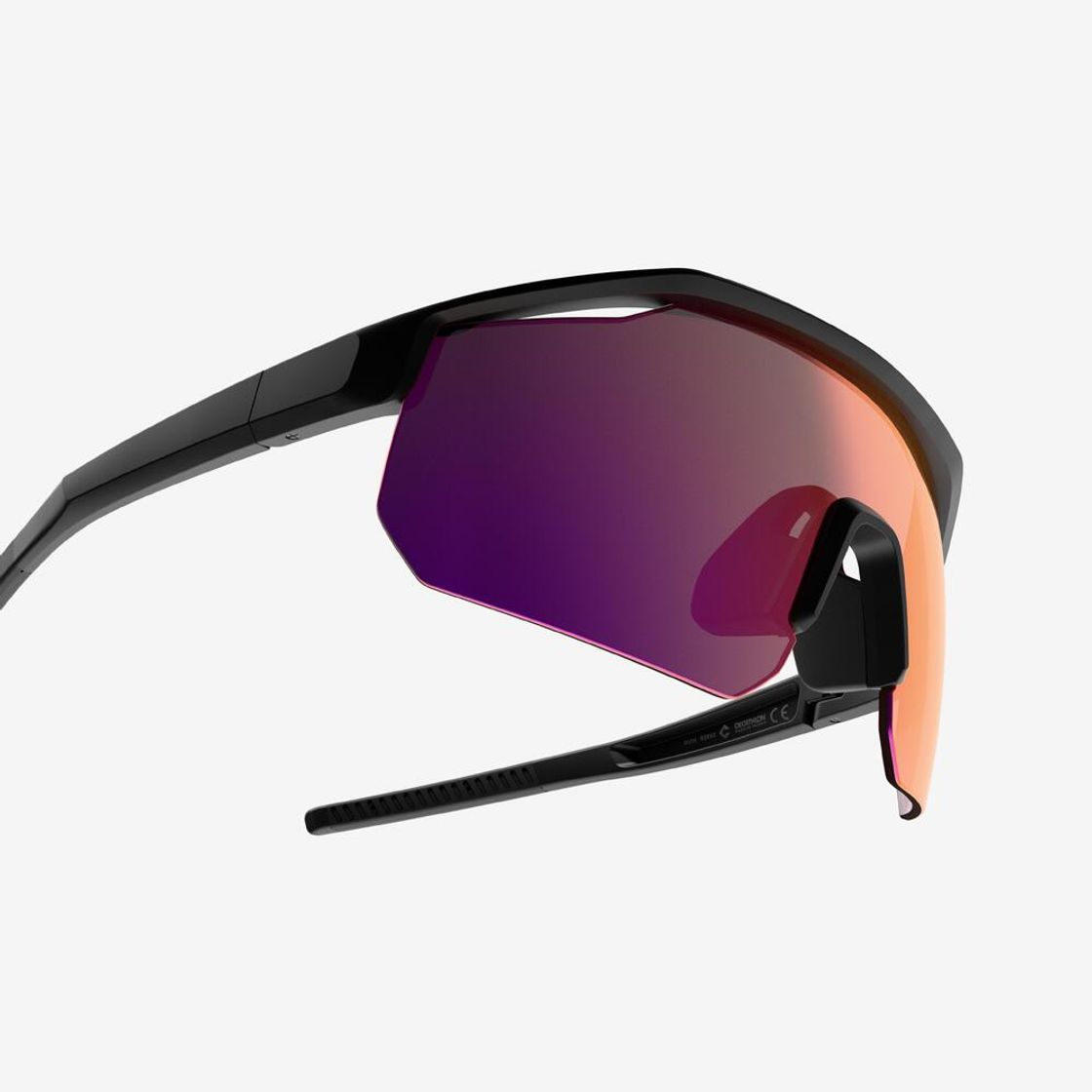 데카트론 성인 스포츠 선글라스 미러렌즈 퍼프 500 HD 스모크 블랙(DECATHLON Adult Sports Sunglasses Mirror Lens Perf 500 HD Smoke Black) - 3
