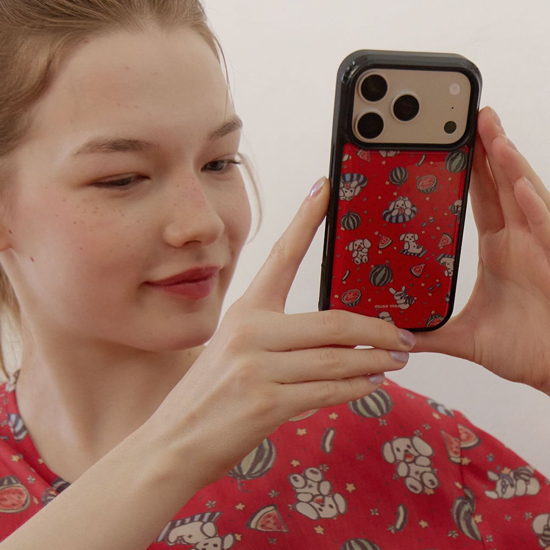 뮤즈무드 워터멜론 베케이션 에폭시 휴대폰 케이스(Musemood Watermelon Vacation Epoxy Phone Case) - 3