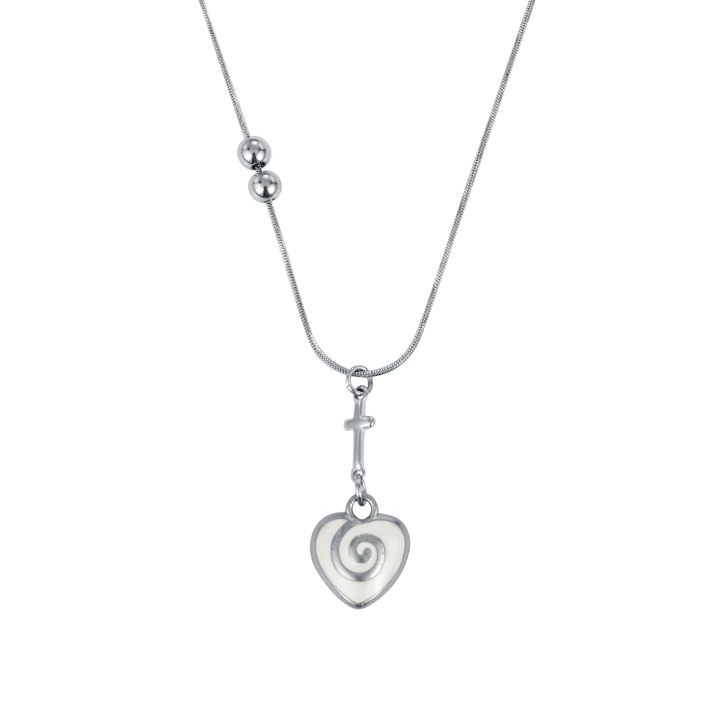 엔프프 하트메이즈 네크리스 화이트(Nff Heartmaze Necklace White)