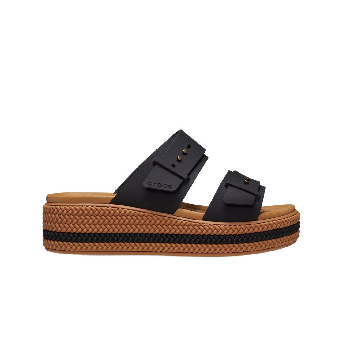 209978-001 (W) Crocs Brooklyn Buckle Sandal Black