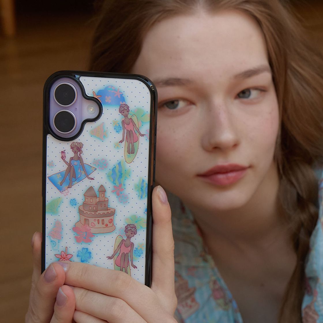 뮤즈무드 블루 알로하 에폭시 휴대폰 케이스(Musemood Blue Aloha Epoxy Phone Case) - 2