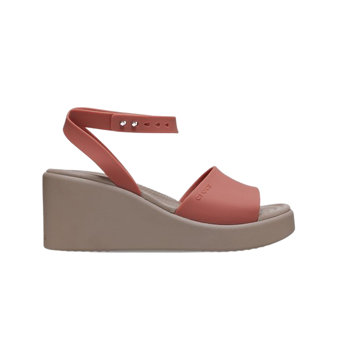 209406-2DT (W) Crocs Brooklyn Ankle Strap Wedge Spice