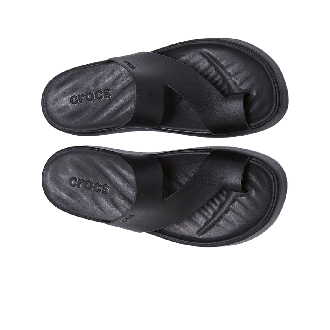 (W) 크록스 겟어웨이 플랫폼 토 루프 샌들 블랙((W) Crocs Getaway Platform Toe Loop Sandal Black) - 2