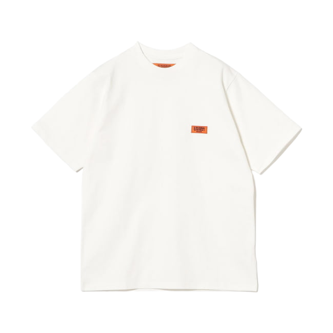 11-04-1387-498 Beams x Universall Overall Logo T-Shirt White