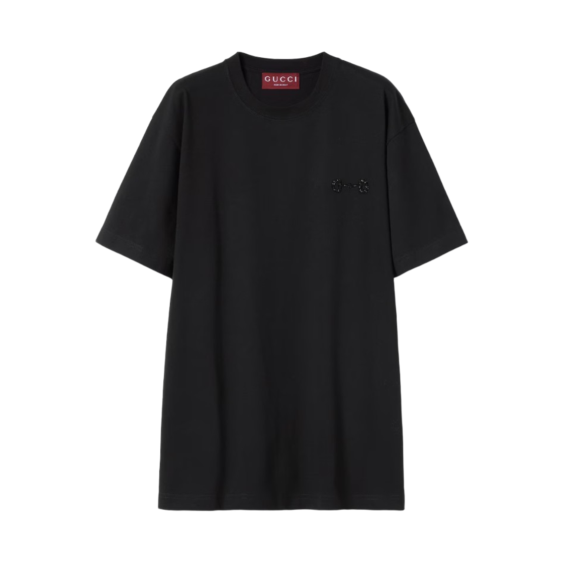 837959-XJHMR-1043 (W) Gucci Cotton Jersey T-Shirt with Embroidery Black
