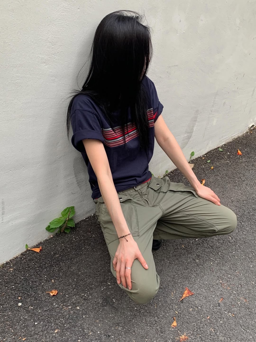 SPORT CHAMBER Spectrum T-shirt NAVY 착용 스타일 - 5