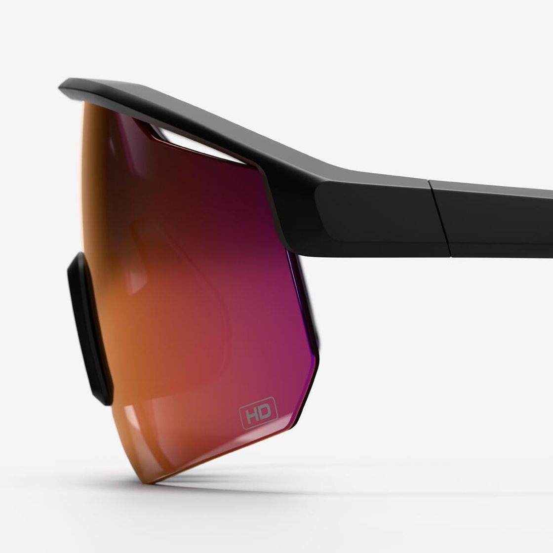 데카트론 성인 스포츠 선글라스 미러렌즈 퍼프 500 HD 스모크 블랙(DECATHLON Adult Sports Sunglasses Mirror Lens Perf 500 HD Smoke Black) - 5