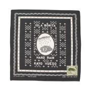 Kapital Fastcolor Selvedge Bandana Polka Dot Hard Rain Black