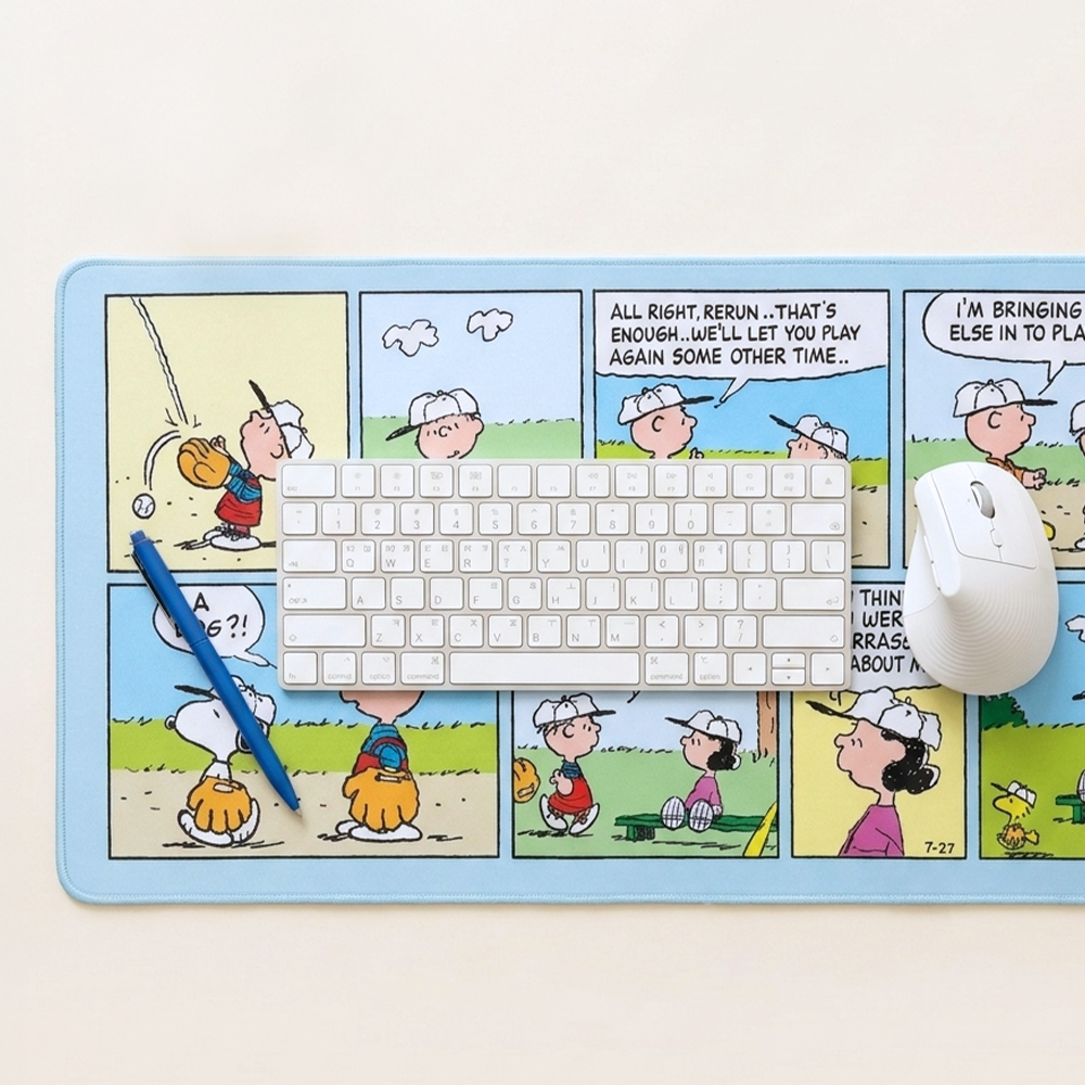 로이체 스누피 논슬립 방수코팅 데스크 마우스 키보드 장패드(Royche Snoopy Non-Slip Water-Resistant Extended Mouse Pad) - 6