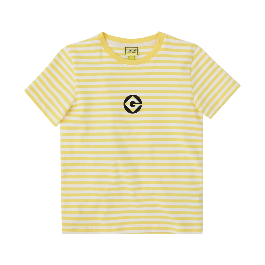게스 진 x 미니언즈 스트라이프 티셔츠 옐로우(GUESS Jeans x Minions Striped T-Shirt Yellow)
