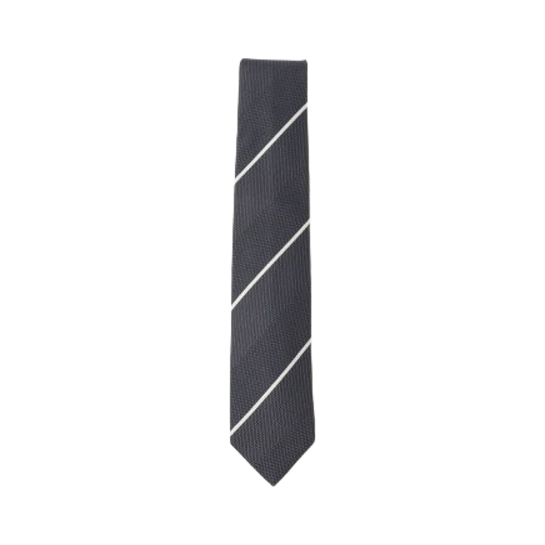 24-44-0847-380 Beams Silk Striped Tie Grey