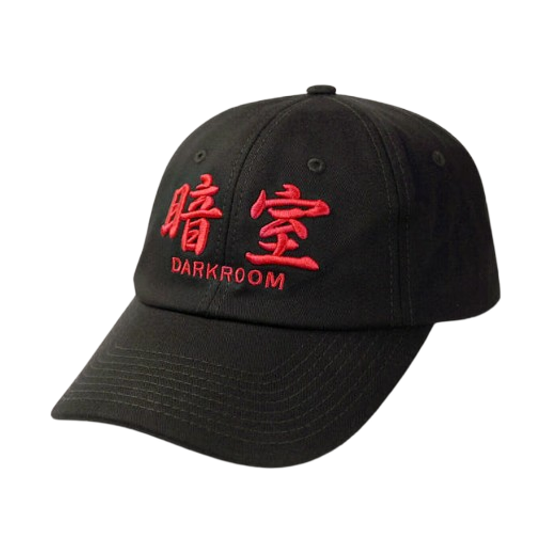 다크룸 스튜디오 베이직 로고 햇 블랙 레드(Darkr8m Studio Basic Logo Hat Black Red)