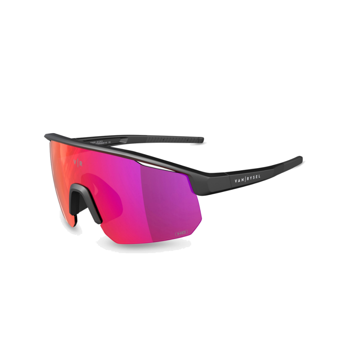 데카트론 성인 스포츠 선글라스 미러렌즈 퍼프 500 HD 스모크 블랙(DECATHLON Adult Sports Sunglasses Mirror Lens Perf 500 HD Smoke Black)