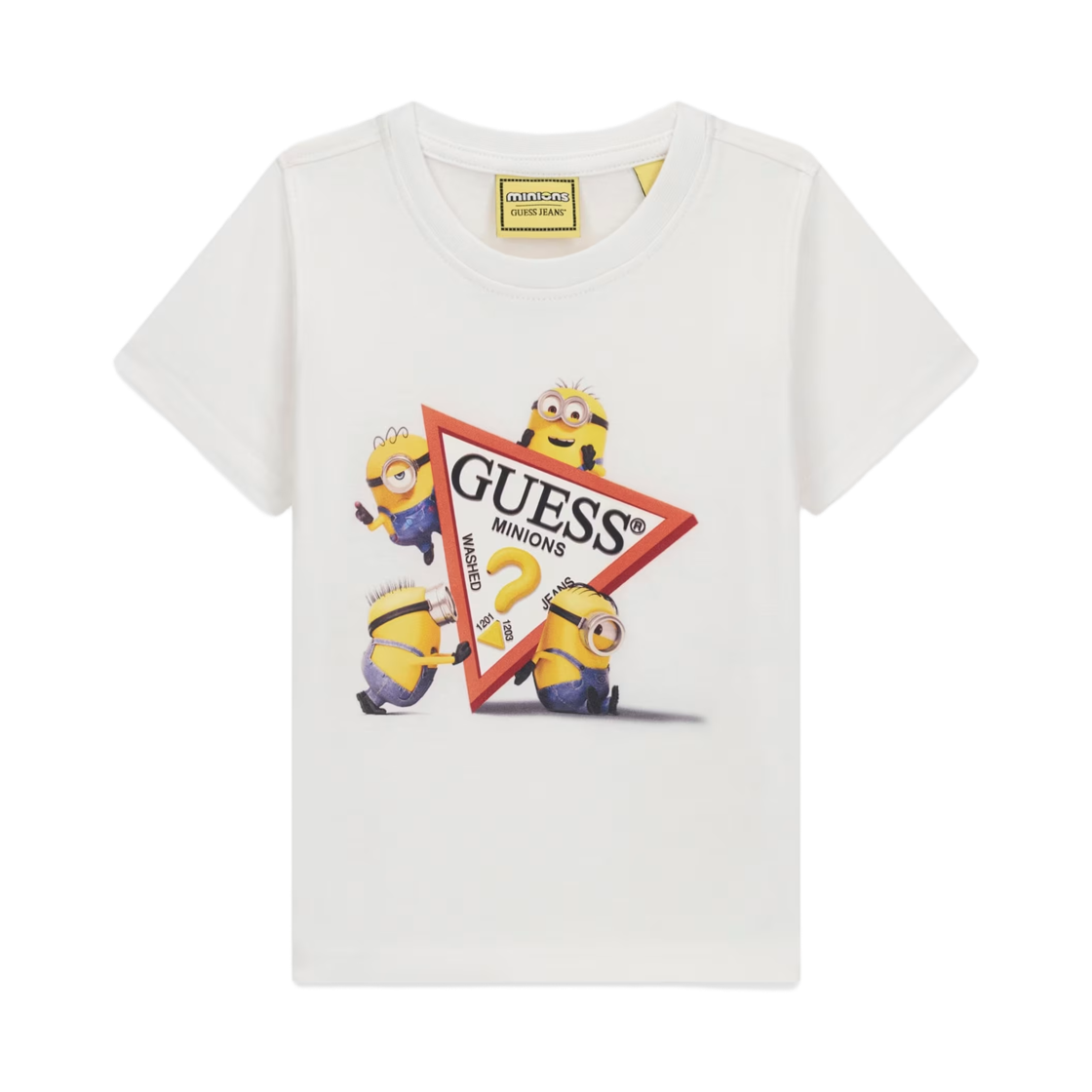 (키즈) 게스 진 x 미니언즈 프린티드 티셔츠 화이트((Kids) GUESS Jeans x Minions Printed T-Shirt White) - 1