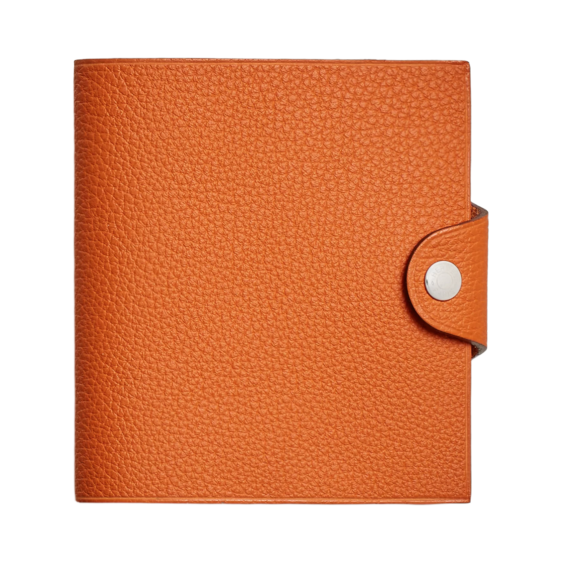H046000CK93 Hermes Ulysse Mini Notebook Cover Togo & Palladium Orange