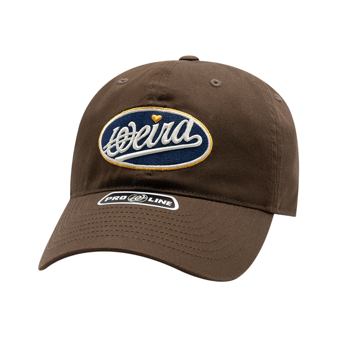 위얼드월드 써클로고 와펜 볼캡 브라운(Weird World Circle Logo Wappen Ball Cap Brown)